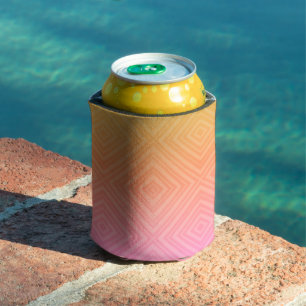 Pretty Pastel Hypnotic Diamond Modern Pop Art Can Cooler