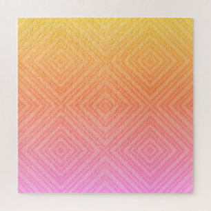 Pretty Pastel Hypnotic Diamond Modern Pop Art Jigsaw Puzzle