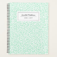 Pretty Pastel Leopard Pattern Print Name Mint