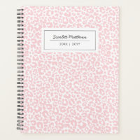 Pretty Pastel Leopard Pattern Print Name Pink