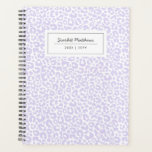Pretty Pastel Leopard Pattern Print Name Purple Planner<br><div class="desc">This stylish planner notebook features a leopard print pattern in light pastel purple. Easy to personalise for any use - a gift, back to school, college, teens, moms, etc! The back contains the same background design as the front. Great for someone who needs to stay organised! For custom design or...</div>