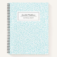 Pretty Pastel Leopard Print Pattern Blue