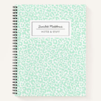 Pretty Pastel Leopard Print Pattern Mint