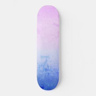 Pretty Pastel Marble Ombre Lavender Pink Blue Skateboard