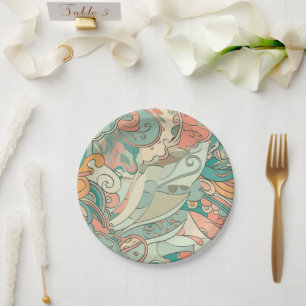 Pretty pastel paper plate