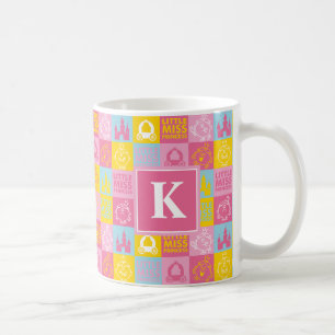 Pretty Pastel Pattern   Monogram Coffee Mug