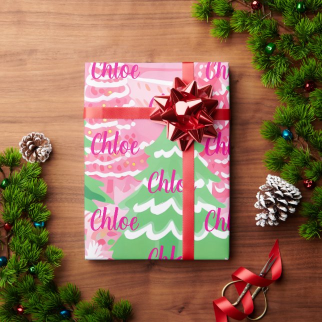 Pretty Pastel Personalised Wrapping Paper (Holiday Gift)