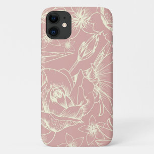 Pretty Pastel Pink Flower iPhone 11 Case