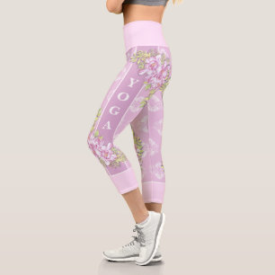 Pretty Pastel Pink YOGA Capri Leggings
