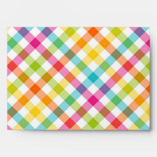 Pretty Pastel Plaid Happy Mail Envelope