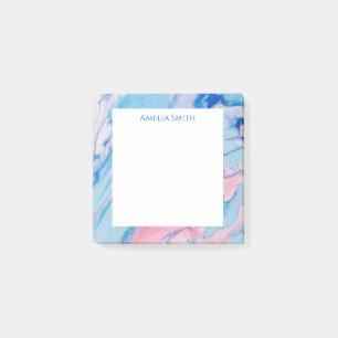 Pretty pastel poured paint post-it notes