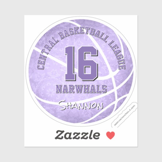 pretty pastel purple basketball team name (Sheet)