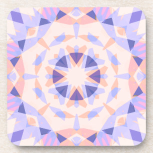 Pretty Pastel Purple Peach Star Girls Decorative Coaster