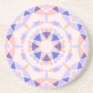 Pretty Pastel Purple Peach Star Girls Decorative Coaster