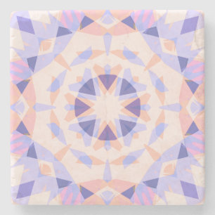 Pretty Pastel Purple Peach Star Girls Decorative Stone Coaster