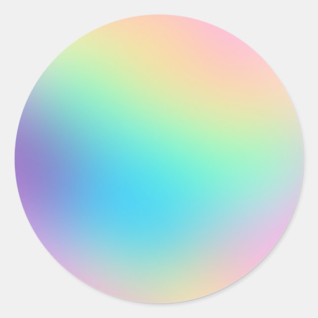 Pretty Pastel Rainbow Gradient Sticker (Front)