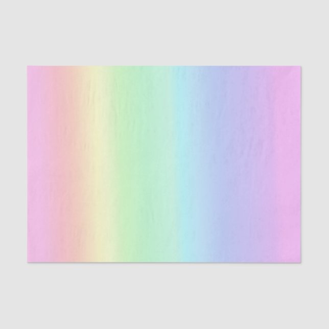 Pretty Pastel Rainbow Gradient Tissue Paper (Front)