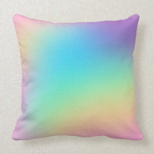 Pretty Pastel Rainbow Gradient Wedding Cushion