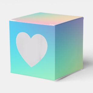 Pretty Pastel Rainbow Gradient Wedding Favour Box