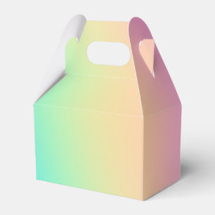 Pretty Pastel Rainbow Gradient Wedding Favour Box
