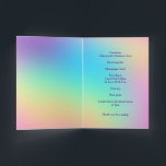 Pretty Pastel Rainbow Gradient Wedding Program<br><div class="desc">Beautiful pastel gradient design,  perfect for your wedding! It’s a perfect subtle way to add some pretty rainbow colors to your elegant wedding!
Designed by full-time artist Kelsey Lovelle. Let me know if you’d like anything customized!</div>