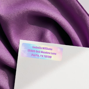 Pretty Pastel Rainbow Sparkle Return Address Return Address Label