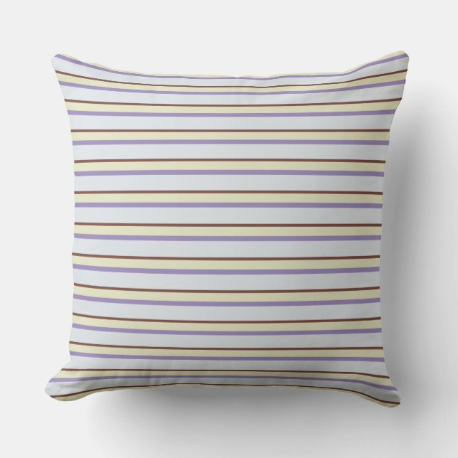 Pretty pastel stripes cushion (Front)