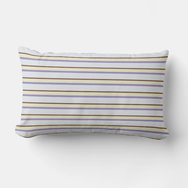 Pretty pastel stripes lumbar cushion (Front)