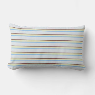 Pretty pastel stripes lumbar cushion