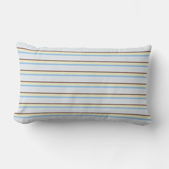 Pretty pastel stripes lumbar cushion (Front)