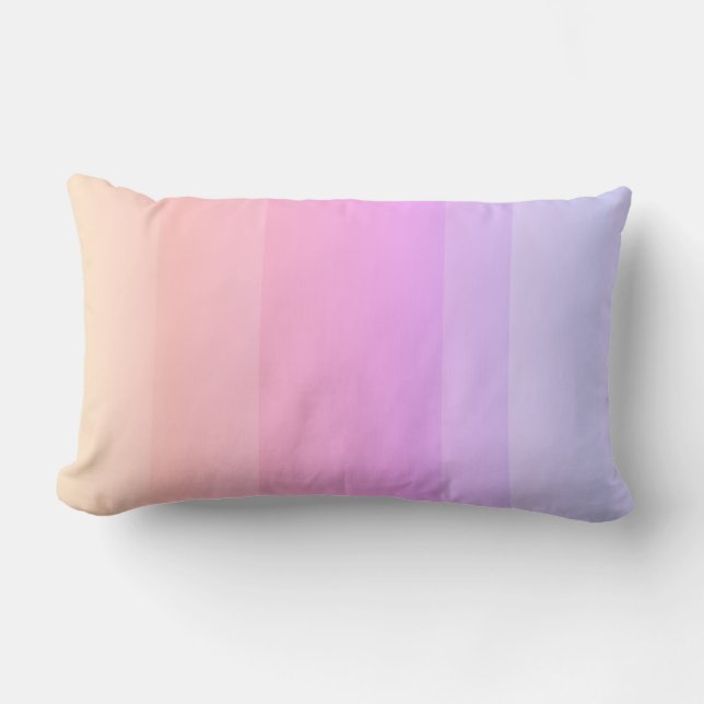 pretty pastel stripes minimalist elegant lumbar cushion (Front)