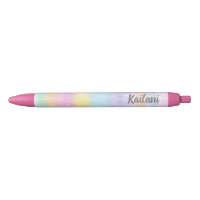 Pretty Pastel Tie Dye Rainbow Stripes Name