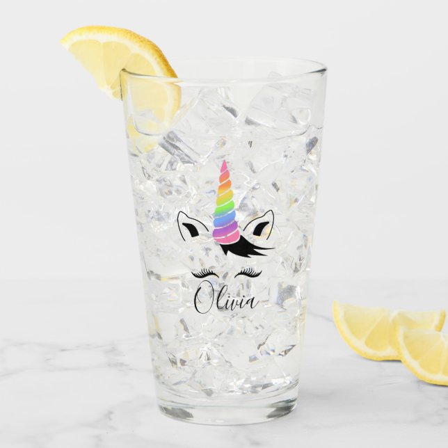 Pretty Pastel Unicorn Glass (Front Ice)