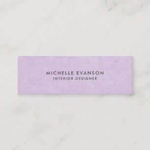 Pretty Pastel Violet Purple Minimalist Mini Business Card