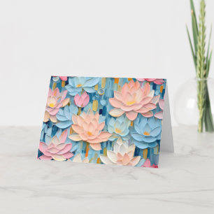 Pretty Pastel Watercolor Floral Note Card