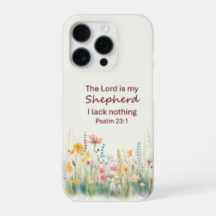 Pretty Pastel Watercolor Flowers Bible Verse iPhone 16 Pro Case
