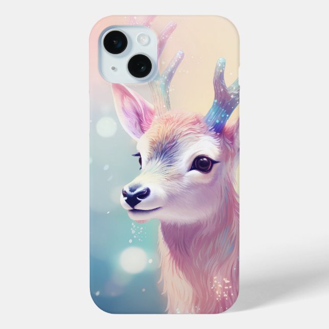PRETTY PASTEL WINTER HOLIDAY DEER Case-Mate iPhone CASE (Back)
