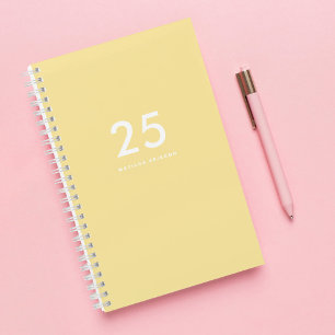 Pretty Pastel Yellow Name School Notebook