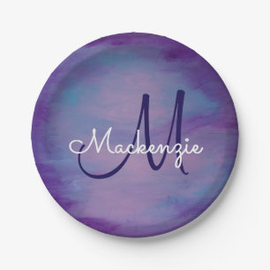 Pretty Pastels Cute Pink Cloud Purple Blue Sky Paper Plate