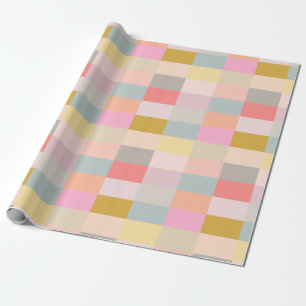 Pretty Pastels Simple Geometric Pattern Wrapping Paper