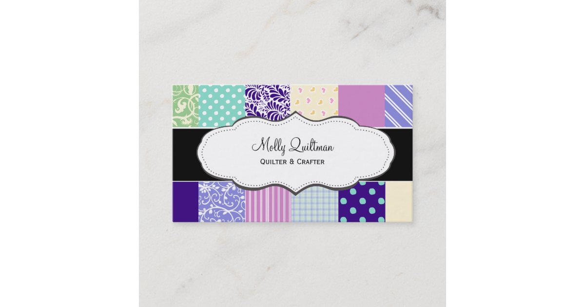 Pretty Patchwork Quilt Business Cards | Zazzle