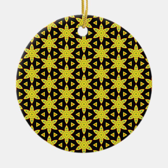 Pretty Pattern 02 Ceramic Ornament (Front)
