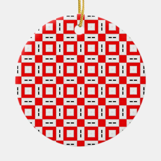 Pretty Pattern 06 Ceramic Ornament (Front)