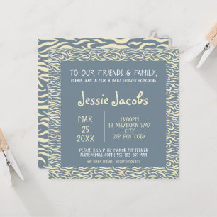 Pretty pattern baby shower invitation card