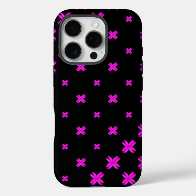 Pretty Pattern Design on Black Case-Mate iPhone Case (Back)