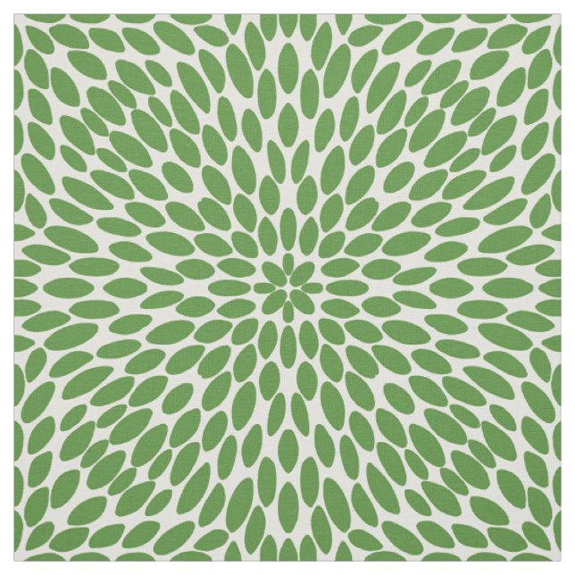 Pretty Pattern hand drawn green Fabric (Swatch)