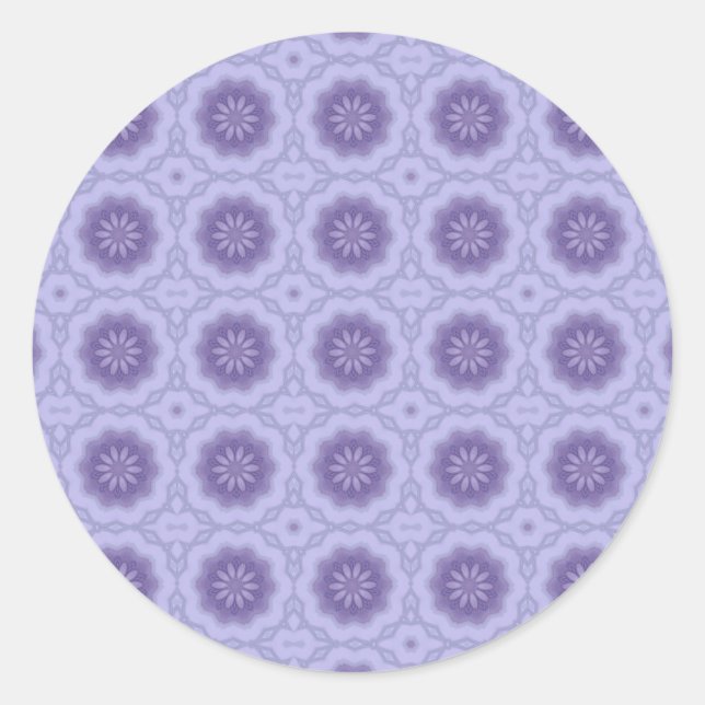 Pretty Pattern in Lavender #2 Classic Round Sticker (Front)