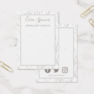 Pretty pattern social media earring display card