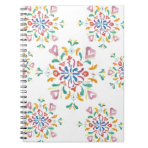 Pretty Pattern Spiral 80 Page Notebook Journal