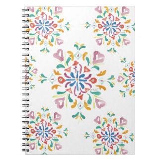 Pretty Pattern Spiral 80 Page Notebook Journal